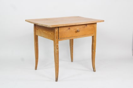 French Country Pine Work Table with Drawer