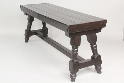 John Boone "Nobletown" Ebonized Pine 2-Drawer Console Table