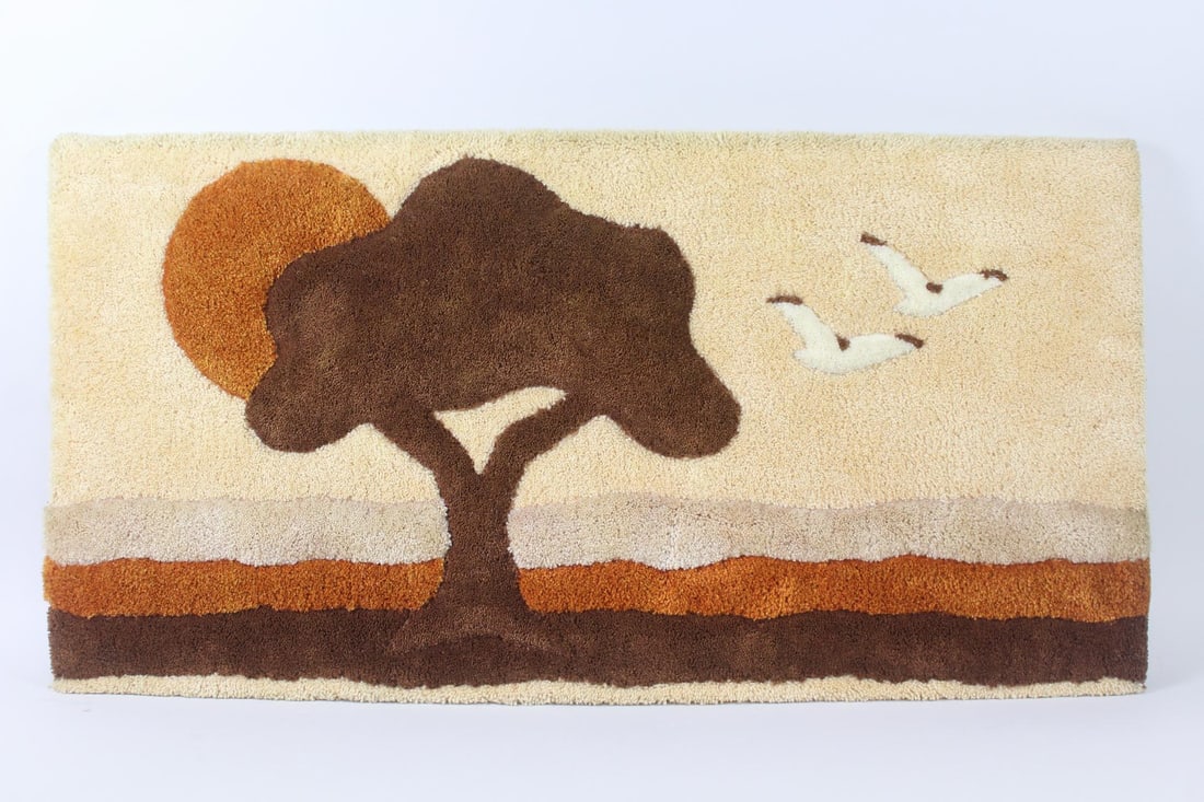 Mid-Century Modern Tree of Life Tufted Fiber Art (1 of 9)