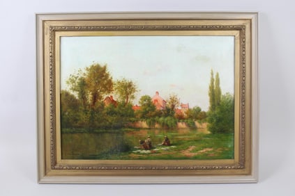 H. Saulieu Barbizon School Flemish Landscape Painting