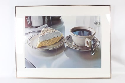Ralph Goings Photorealistic Lithograph, Cream Pie
