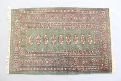 Green & Brown Bokhara Oriental Rug