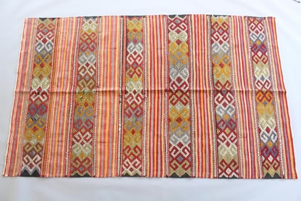 Large Red Turkish Kilim Rug, 9.5 x 5.5 Ft