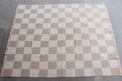 Room Size John Thompson Hand-Loomed Rug in Checkerboard Pattern