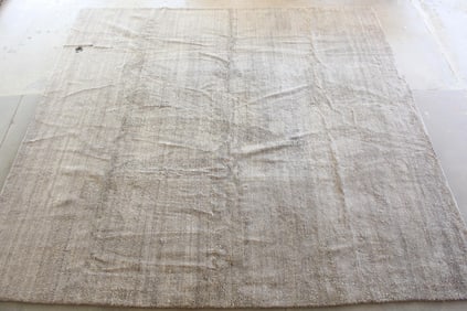 Huge 14.5 foot Wool & Linen Grey Room Size Rug from ALT for Living NYC