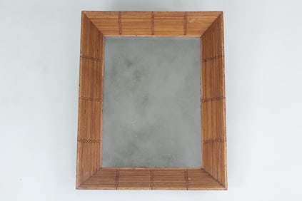 Folk Art Deep Tramp Art Mirror