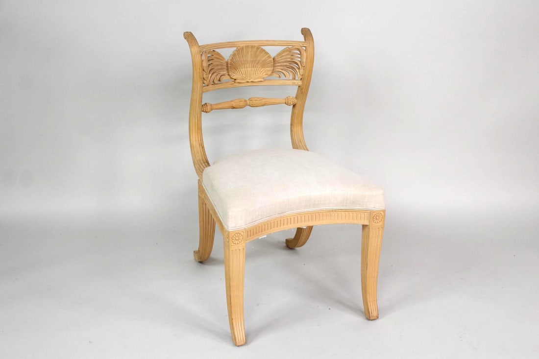 Rose Tarlow style Regency Carved Shell Back Chair (1 of 14)