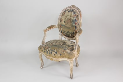 Louis XVI Ornate French Needlepoint Chair