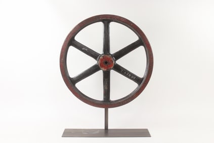 Mounted Industrial Wooden Factory Gear Mold Sculpture