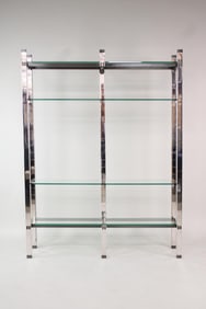Paul M. Jones Bronze and Glass Etagere Shelf