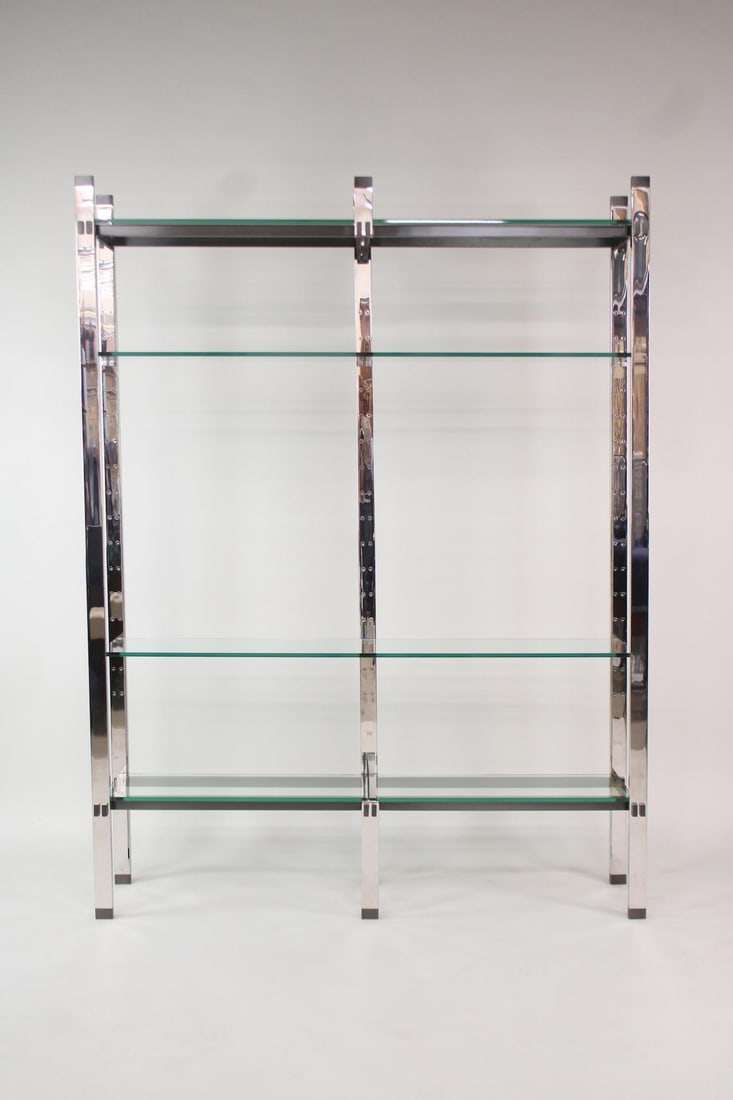 Paul M. Jones Bronze and Glass Etagere Shelf (1 of 12)