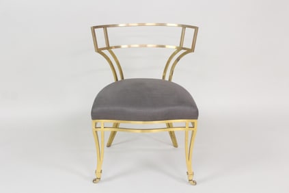John Boone Heavy Brass Klismos Chair