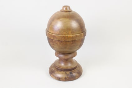 Large Turned Wooden Architectural Finial