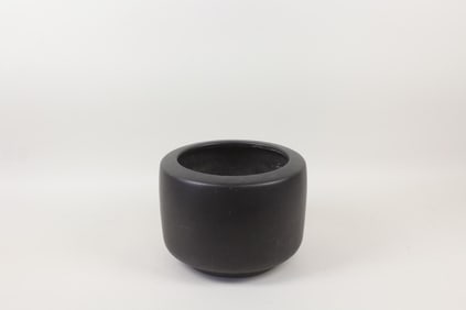 Black Ceramic Follis Style Black "Tire" Planter