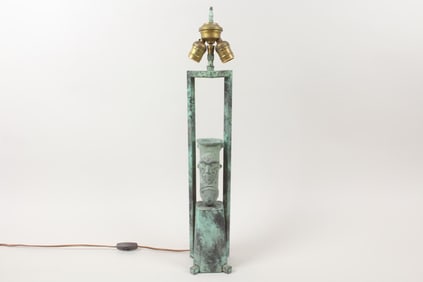 Painted Metal Lamp with Phallic Figure by William Haines