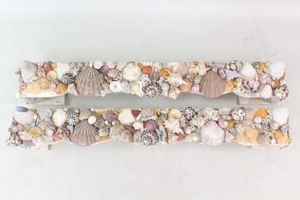 Pair of Shells Decorated Window Valences