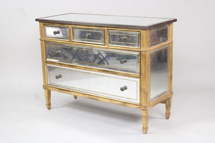 Contemporary Mirrored Chest of Drawers