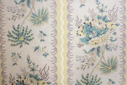 Two Panel Kitsch Fabric Covered Folding Screen