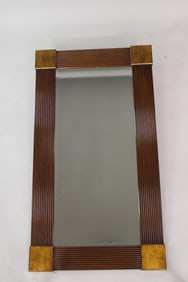 Large 6.5ft Tall Rolled Wood & Gold Gilt Full Length Mirror, John Boone
