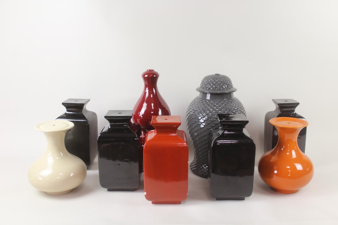 Lot of 9 Large Ceramic Lamp Bases , Jean Roger (1 of 18)