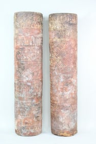 Pair of Kay Stowell Papier Mache Sculptural Columns