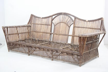 Art Deco Rattan Sofa