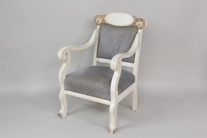 Claw Foot Scroll Armed Chair