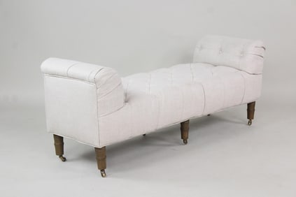 Restoration Hardware Camille Linen Settee Bench