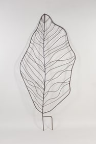 Large Wrought Iron Leaf Sculpture Garden Trellis