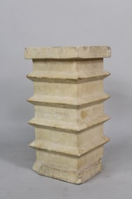 Cast Stone Concrete Mid Century Modern Garden Pedestal