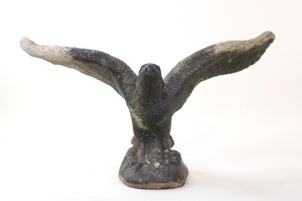 Cast Stone Concrete Statue Sculpture of Eagle with Soaring Wings, 1 of 2
