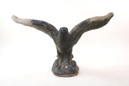 Cast Stone Concrete Statue Sculpture of Eagle with Soaring Wings, 2 of 2