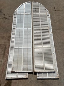 Set of 4 Huge 13ft Tall Arched Top Architectural Shutters