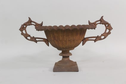 Cast Iron 2 Armed Urn Garden Planter