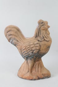 Terra Cotta Rooster Garden Figure Sculpture