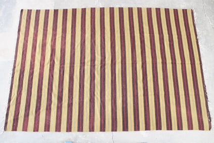 Striped Mid-Century Modern Kilim Rug, 6'x9'