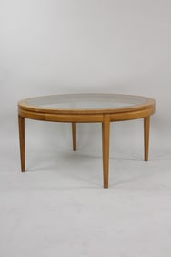 Mid Century Modern Wilhelm Knoll Wood and Glass Coffee Table