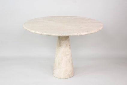 Travertine Dining Table by Angelo Mangiarotti