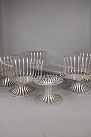 Russell Woodard Aluminum Chairs and Chaise Patio Set