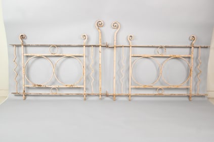 Stunning Pair of Wrought Iron Art Deco Garden Gates