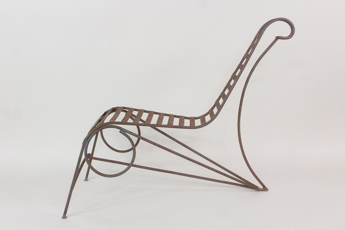 Postmodern Andre Dubreuil Style Metal Spine Chairs (1 of 14)