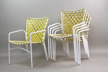 Set of 5 Brown Jordan Tamiami Stacking Patio Chairs
