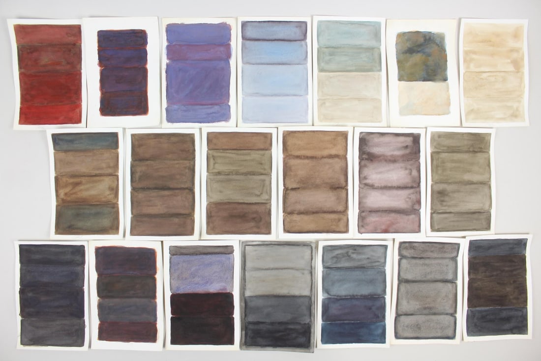 Group of 20 Clark Murray Gradient Paintings; Dark Neutral Tones (1 of 17)