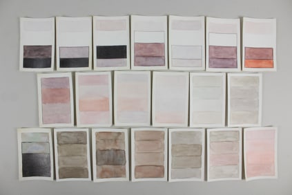 Group of 20 Clark Murray Gradient Paintings; Pink, Brown & Purple
