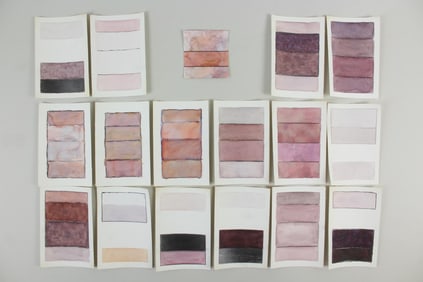 Group of 17 Clark Murray Gradient Paintings; Pink & Purple