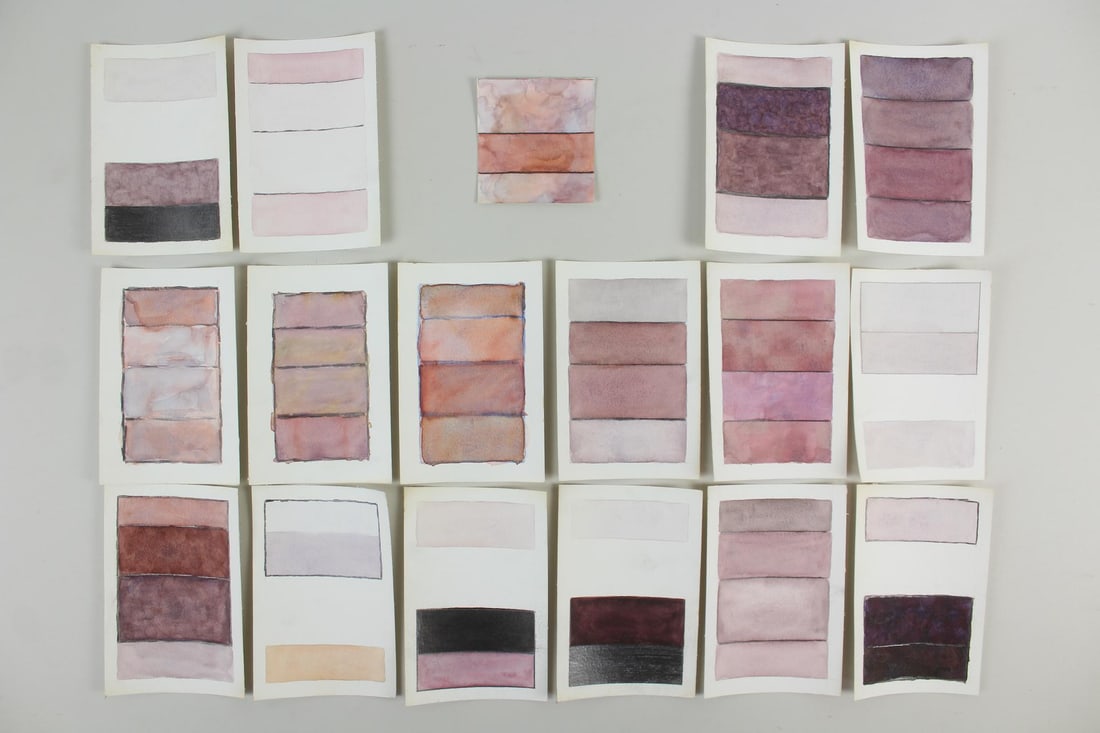 Group of 17 Clark Murray Gradient Paintings; Pink & Purple (1 of 15)