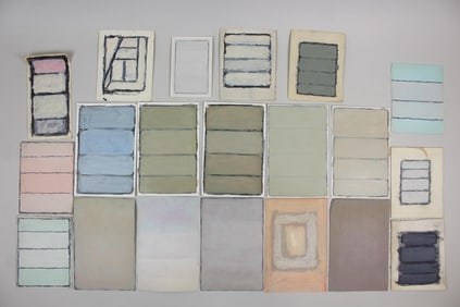 Group of 20 Clark Murray Gradient Paintings; Neutral Tones