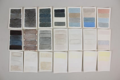 Group of 21 Clark Murray Gradient Paintings; Blue, Gray, Yellow and Brown
