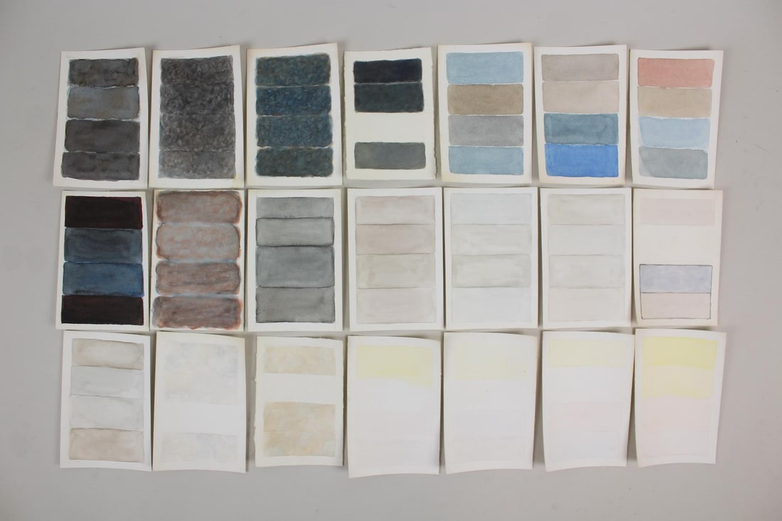 Group of 21 Clark Murray Gradient Paintings; Blue, Gray, Yellow and Brown (1 of 18)