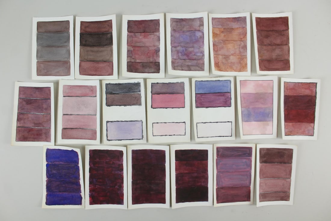 Group of 19 Clark Murray Gradient Paintings; Red, Pink & Purple (1 of 19)